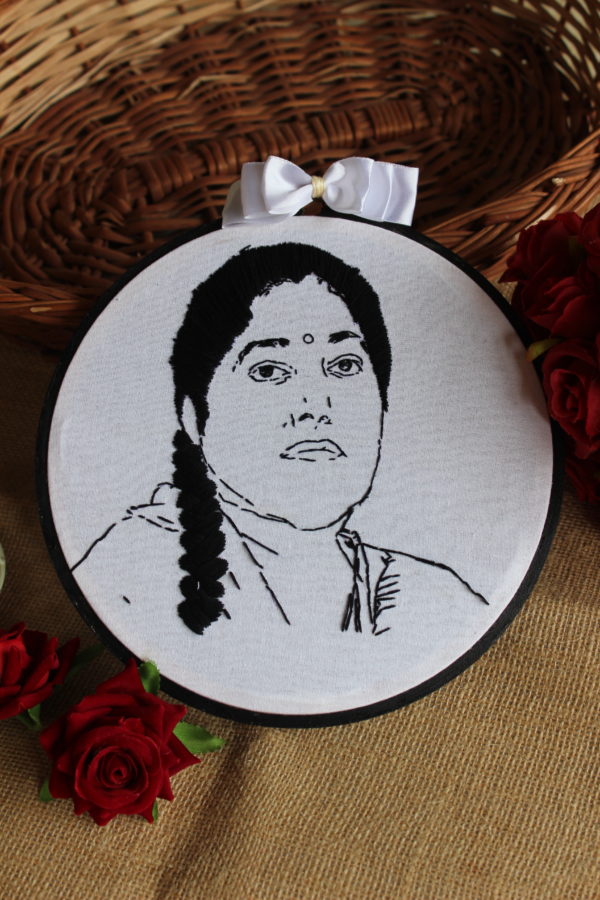 Embroidery Portrait Hoop Art
