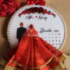 Premium Wedding Theme Embroidery Hoop Art With Calender