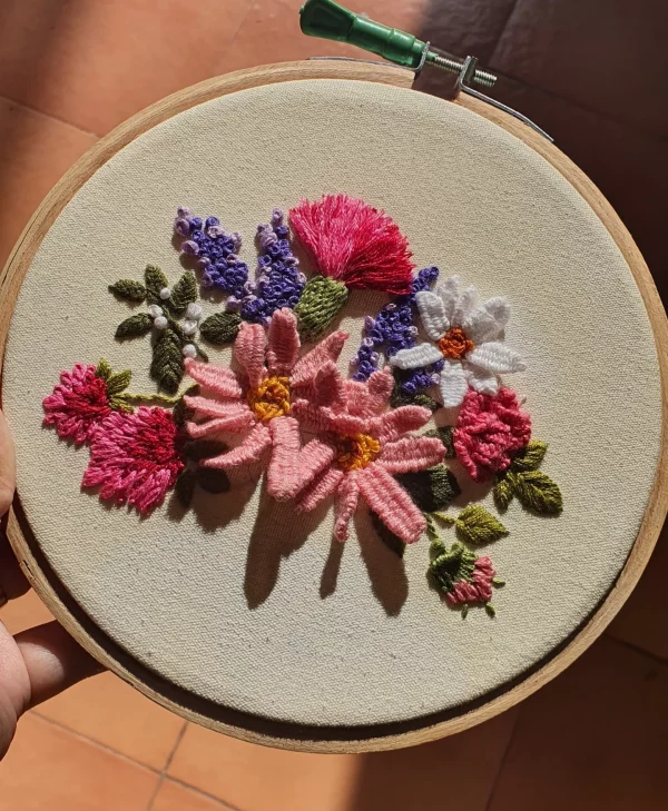 Floral Bouquet Embroidered Hoopart